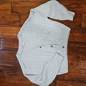 Light blue cropped cardigan